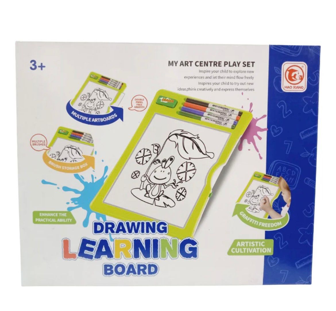 Hao Xiang Kids’ 2-in-1 Drawing Learning Board & Art Centre Play Set